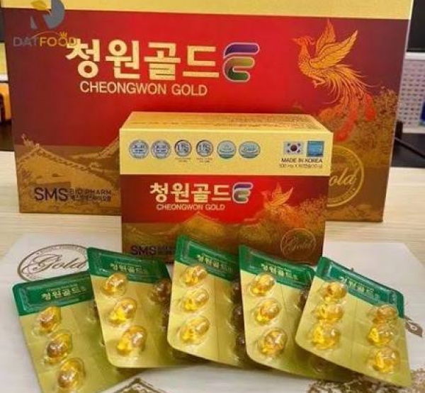 CHEONGWON GOLD Tinh Dầu Thông Chính Phủ 120 Viên HỘP ĐỎ (Thùng 10 Hộp) Chính Hãng Hàn Quốc